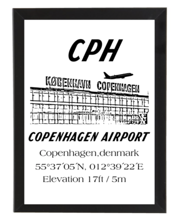 Plakat m. ramme – København lufthavn