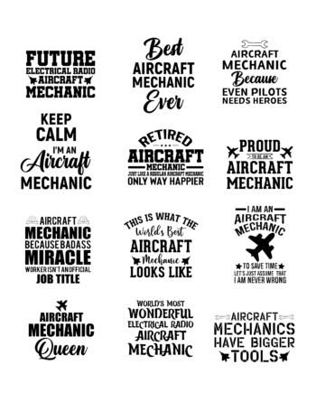 Klistermærker - Fly mekanikeren