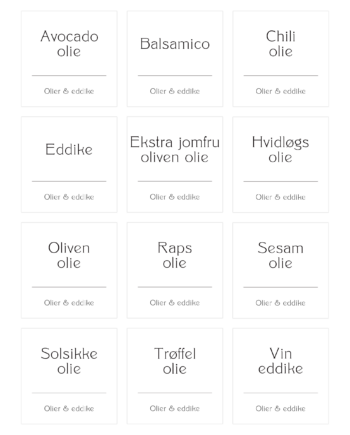 Labels - Olier & eddiker