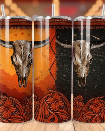 Tumbler - Bull skulls