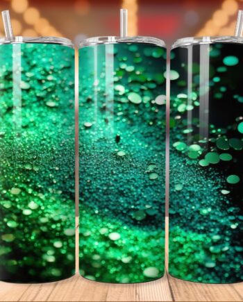 Tumbler - Grøn glitter