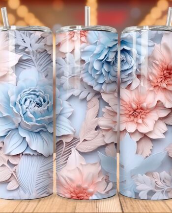 Tumbler - Light flowers