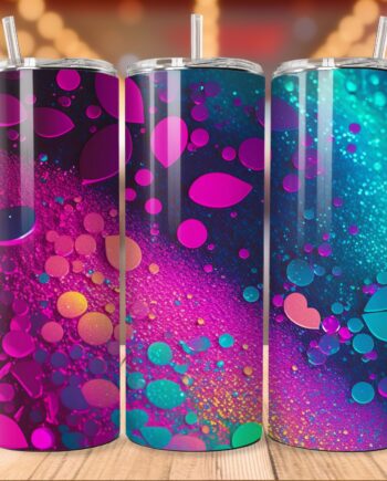 Tumbler - Pink blue glitter