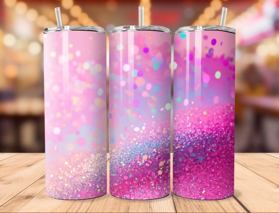 Tumbler - Pink glitter