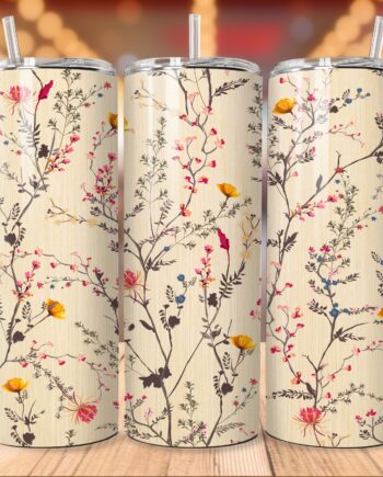 Tumbler - Yellow flowers