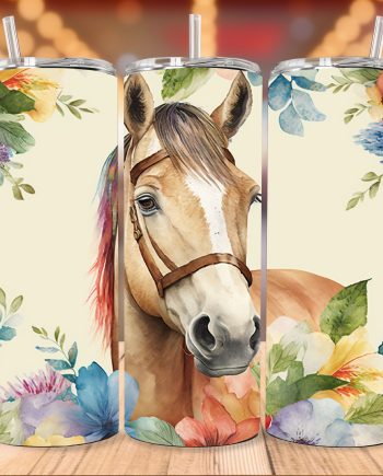 Tumbler - Horse flower