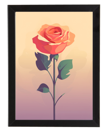 Plakat m. ramme - Rose 6