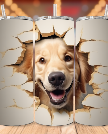 Tumbler - Golden retriver i væg