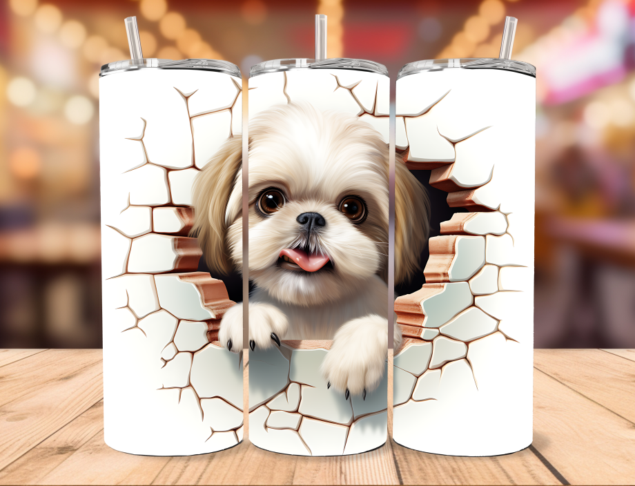 Tumbler - Shih tzu i væg