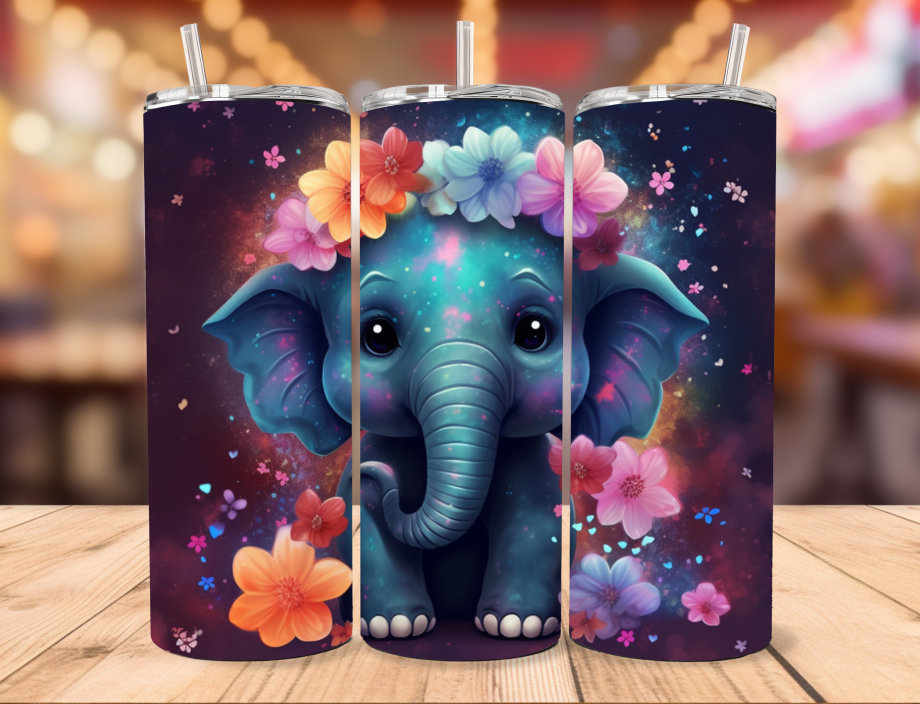 Tumbler - Elefant neon