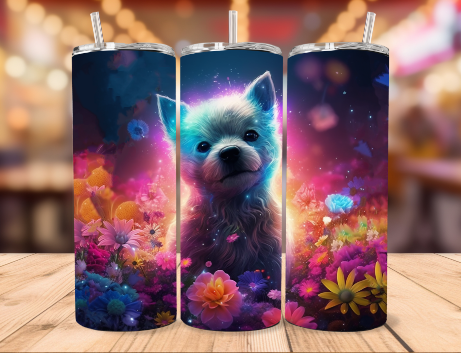 Tumbler - Hund neon