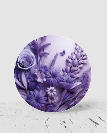 Bordskåner - Blomster lilla 4 stk.