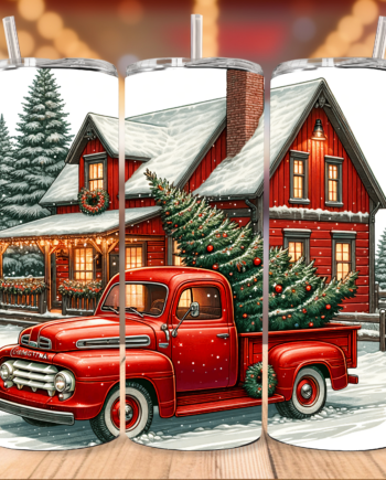 Tumbler -Christmas truck