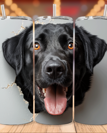 Tumbler - Labrador sort i væg