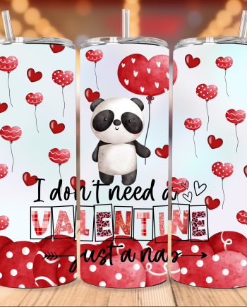 Tumbler - Valentines panda