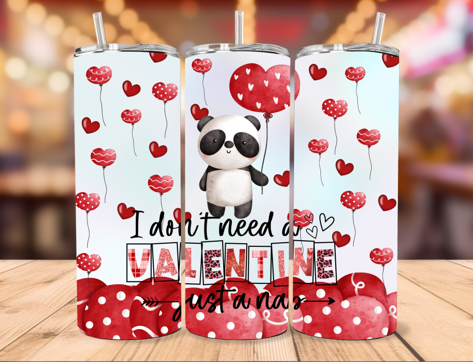 Tumbler - Valentines panda