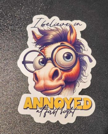 Klistermærker - I belive in annoyed at first sight