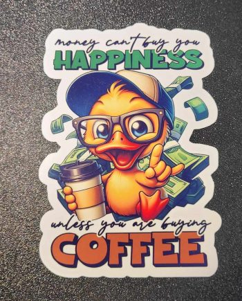 Klistermærker - Money can´t buy you happiness