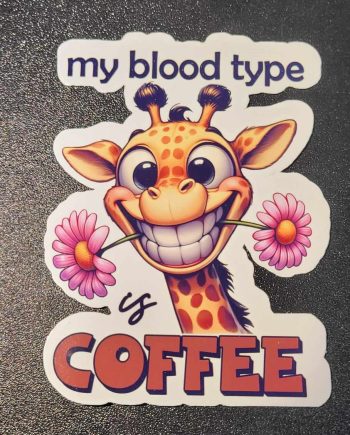 Klistermærker - My blood type is coffee
