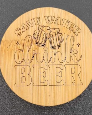 Oplukker rund - Save water drink beer
