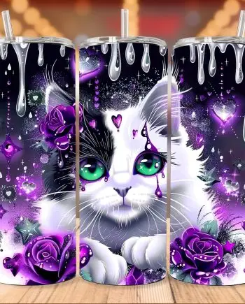 Tumbler - Flower cat