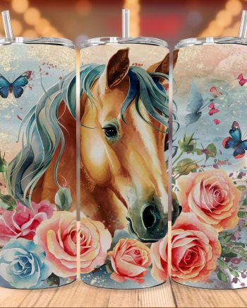 Tumbler - Watercolor horse