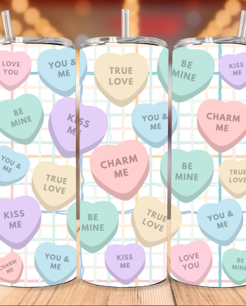 Tumbler - Candy hearts valentine