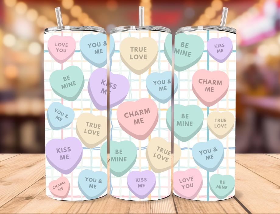 Tumbler - Candy hearts valentine