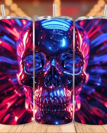 Tumbler - Neon skull